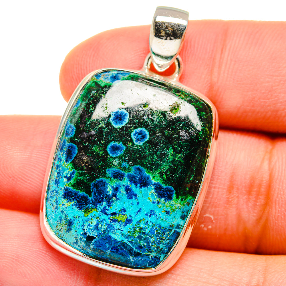 Chrysocolla Pendants handcrafted by Ana Silver Co - PD15534