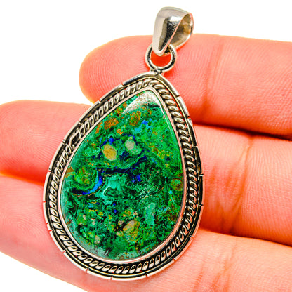 Chrysocolla Pendants handcrafted by Ana Silver Co - PD15537