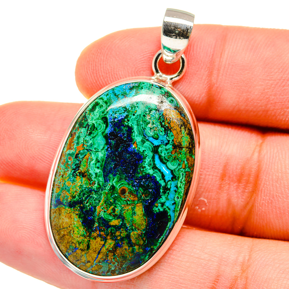 Chrysocolla Pendants handcrafted by Ana Silver Co - PD15539