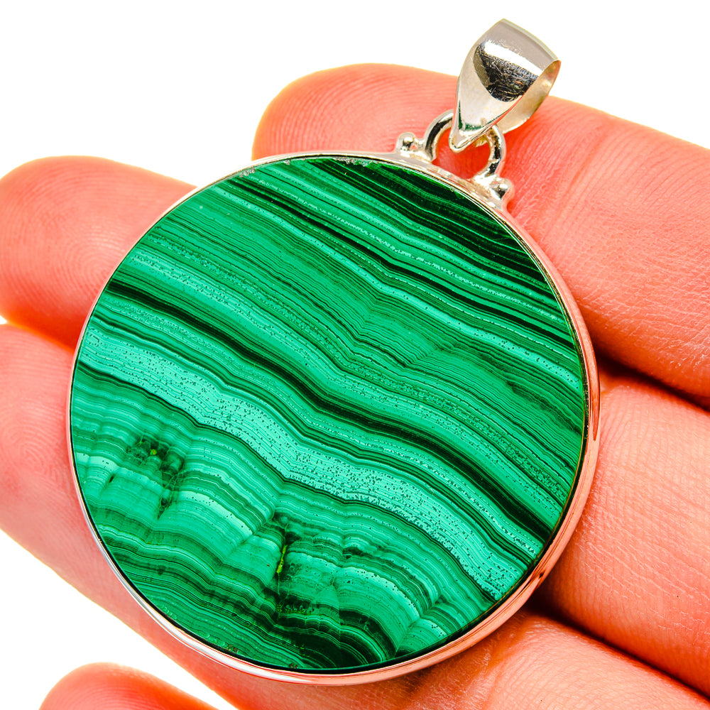 Malachite Pendants handcrafted by Ana Silver Co - PD15543