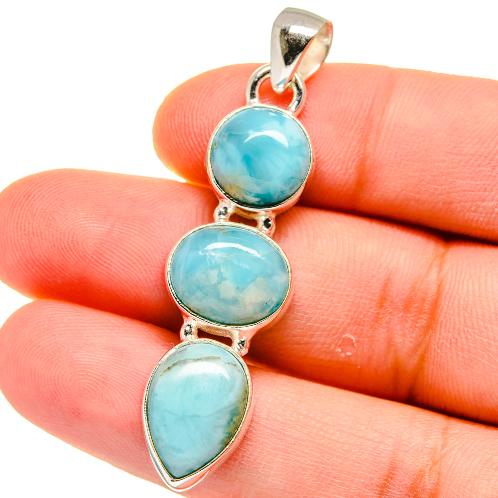 Larimar Pendants handcrafted by Ana Silver Co - PD15561