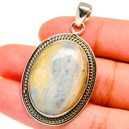 Blue Scheelite Pendants handcrafted by Ana Silver Co - PD15569