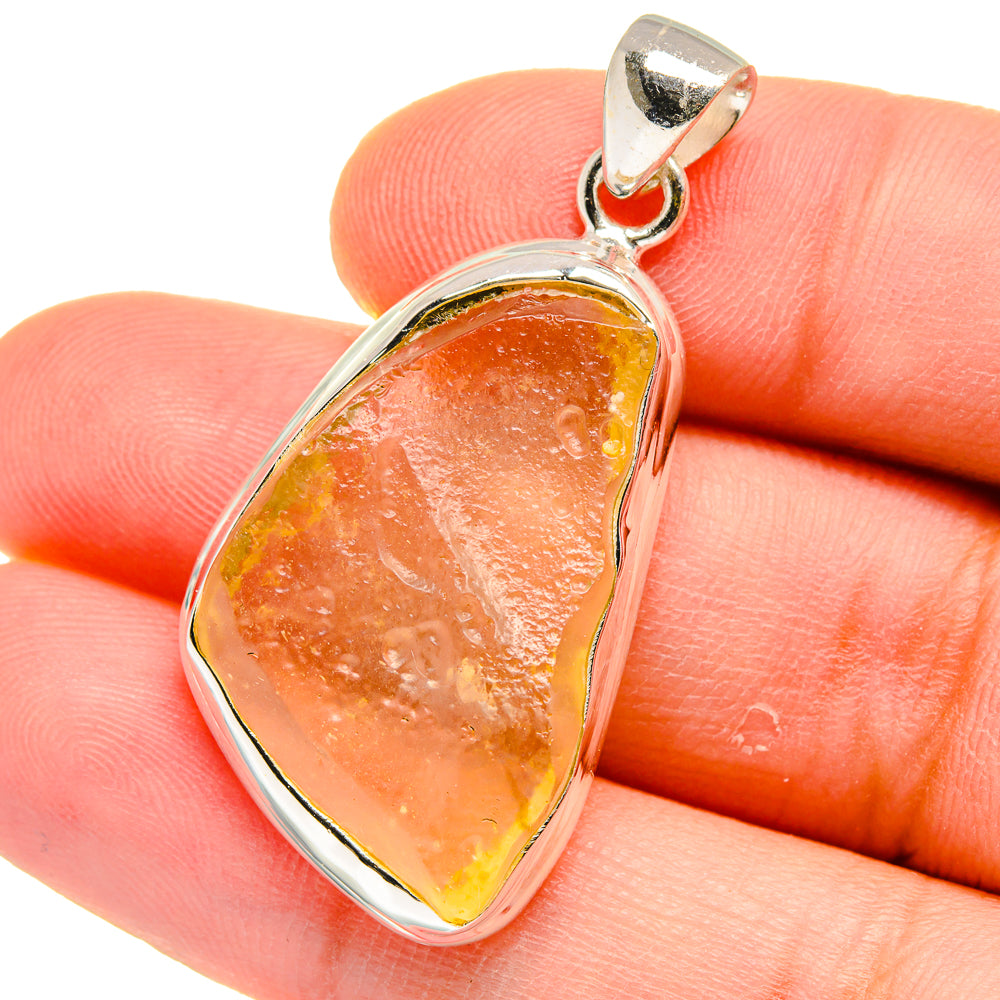 Libyan Desert Glass Pendants handcrafted by Ana Silver Co - PD15575