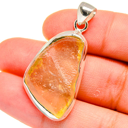 Libyan Desert Glass Pendants handcrafted by Ana Silver Co - PD15575