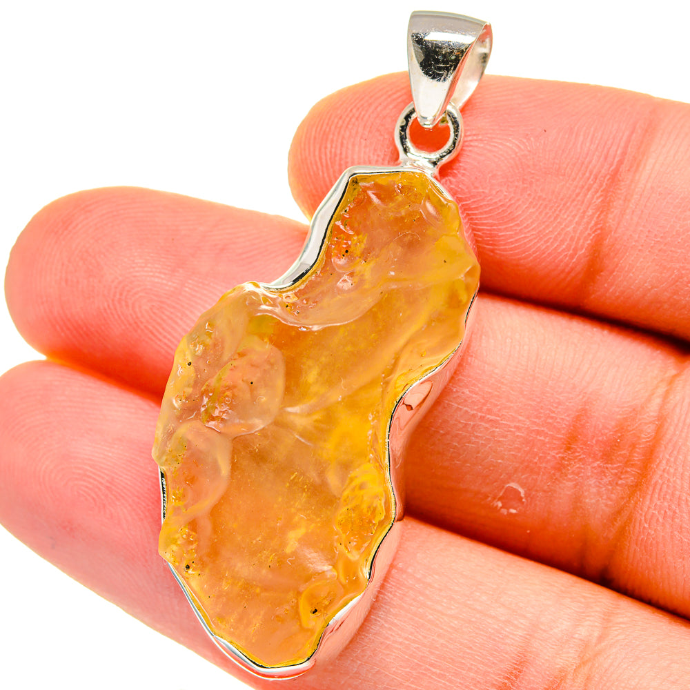 Libyan Desert Glass Pendants handcrafted by Ana Silver Co - PD15576