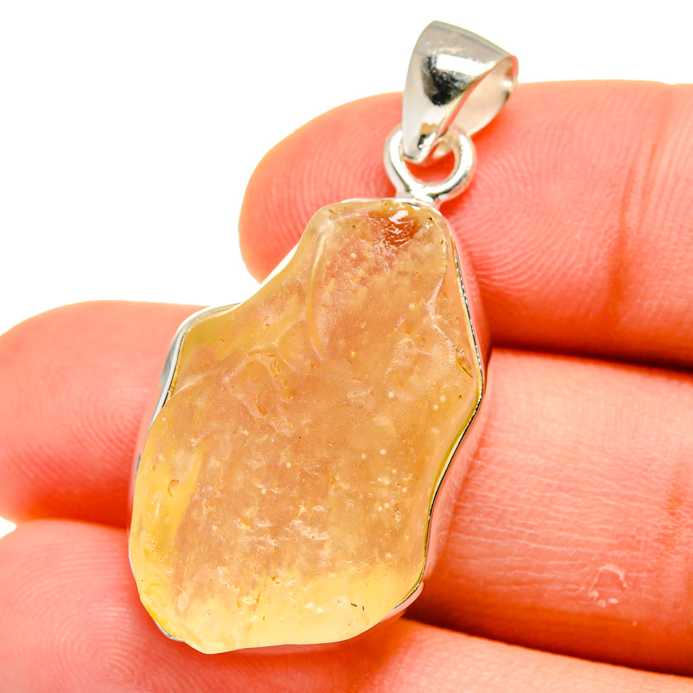 Libyan Desert Glass Pendants handcrafted by Ana Silver Co - PD15583