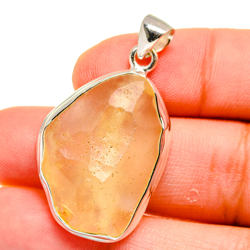Libyan Desert Glass Pendants handcrafted by Ana Silver Co - PD15584