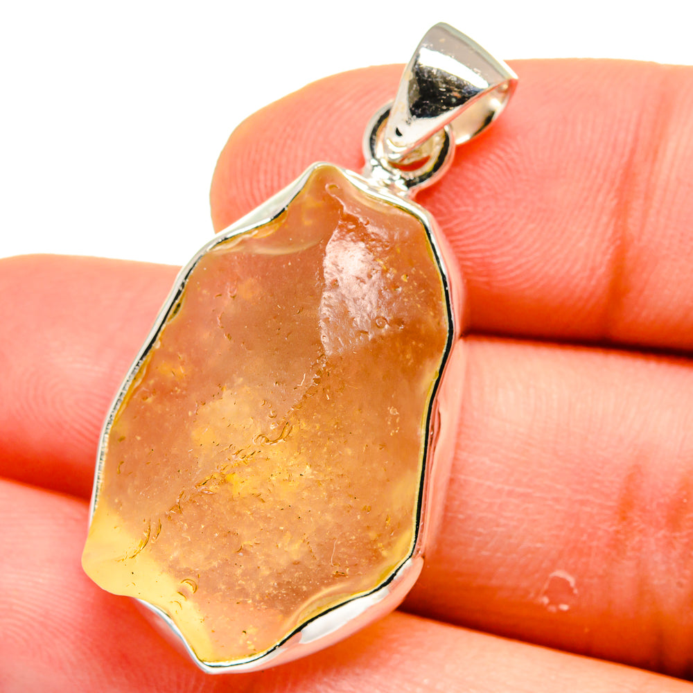Libyan Desert Glass Pendants handcrafted by Ana Silver Co - PD15585