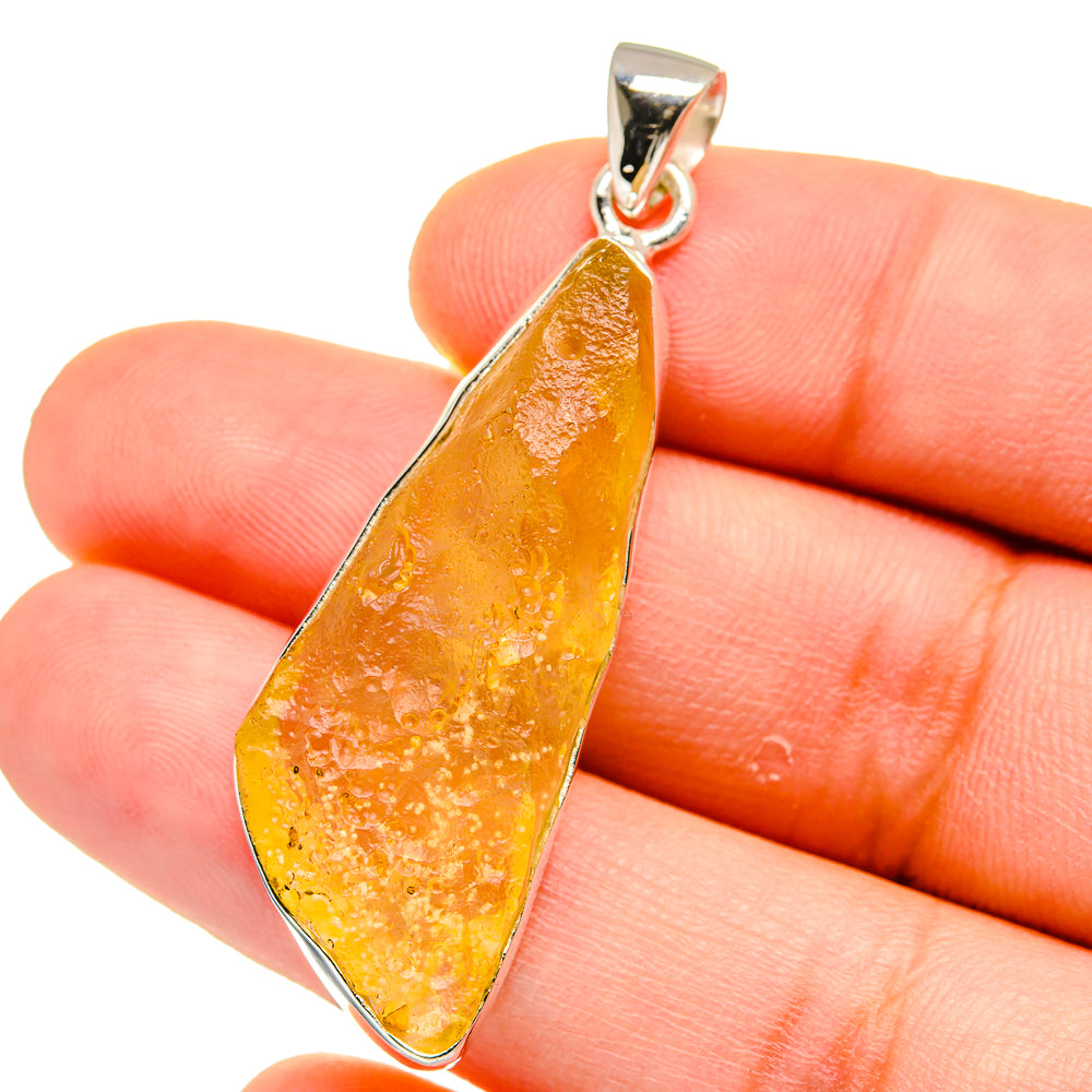 Libyan Desert Glass Pendants handcrafted by Ana Silver Co - PD15590