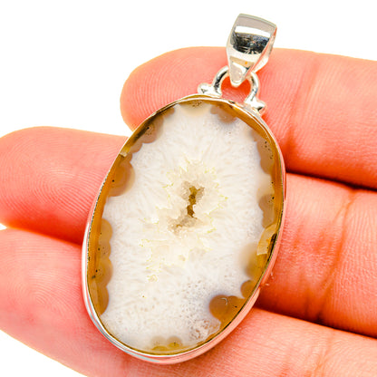 Yellow Geode Slice Pendants handcrafted by Ana Silver Co - PD15591