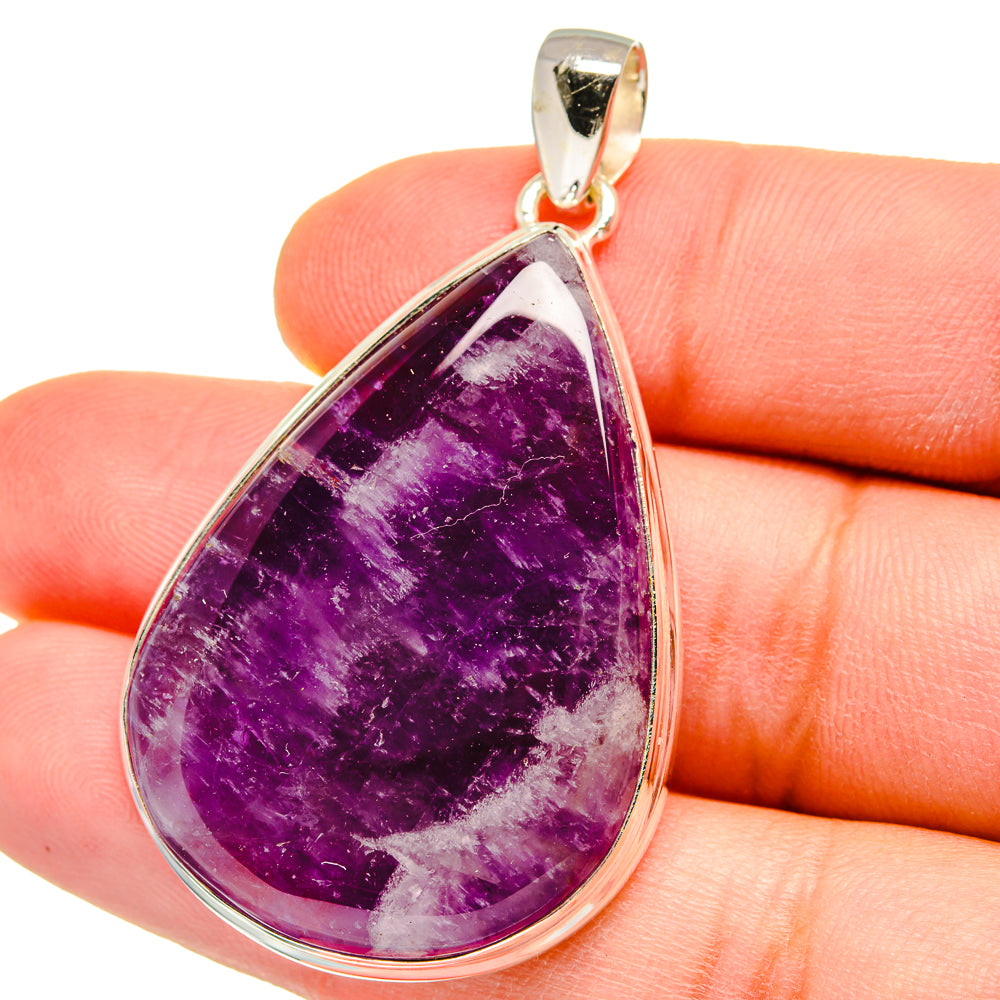 Chevron Amethyst Pendants handcrafted by Ana Silver Co - PD15607