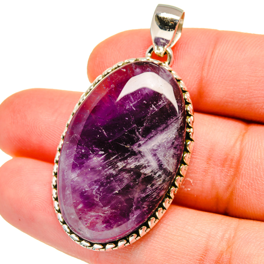 Chevron Amethyst Pendants handcrafted by Ana Silver Co - PD15608