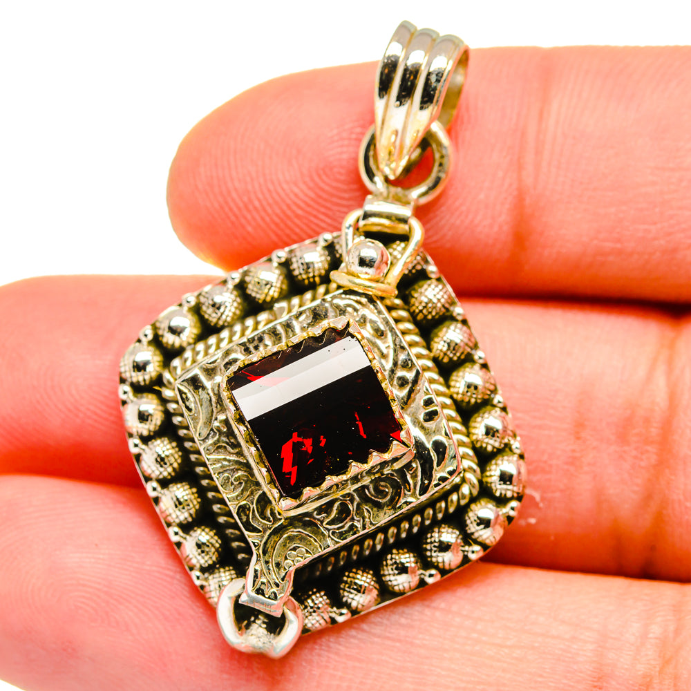 Garnet Pendants handcrafted by Ana Silver Co - PD15612