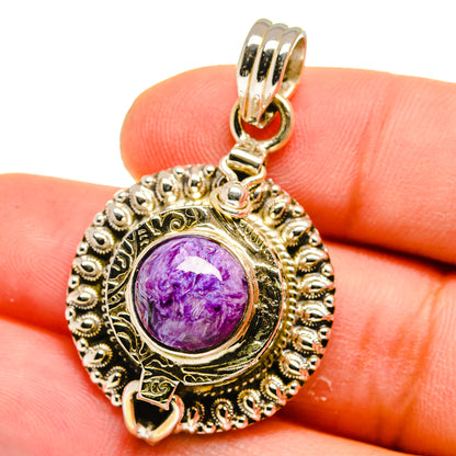 Charoite Pendants handcrafted by Ana Silver Co - PD15631