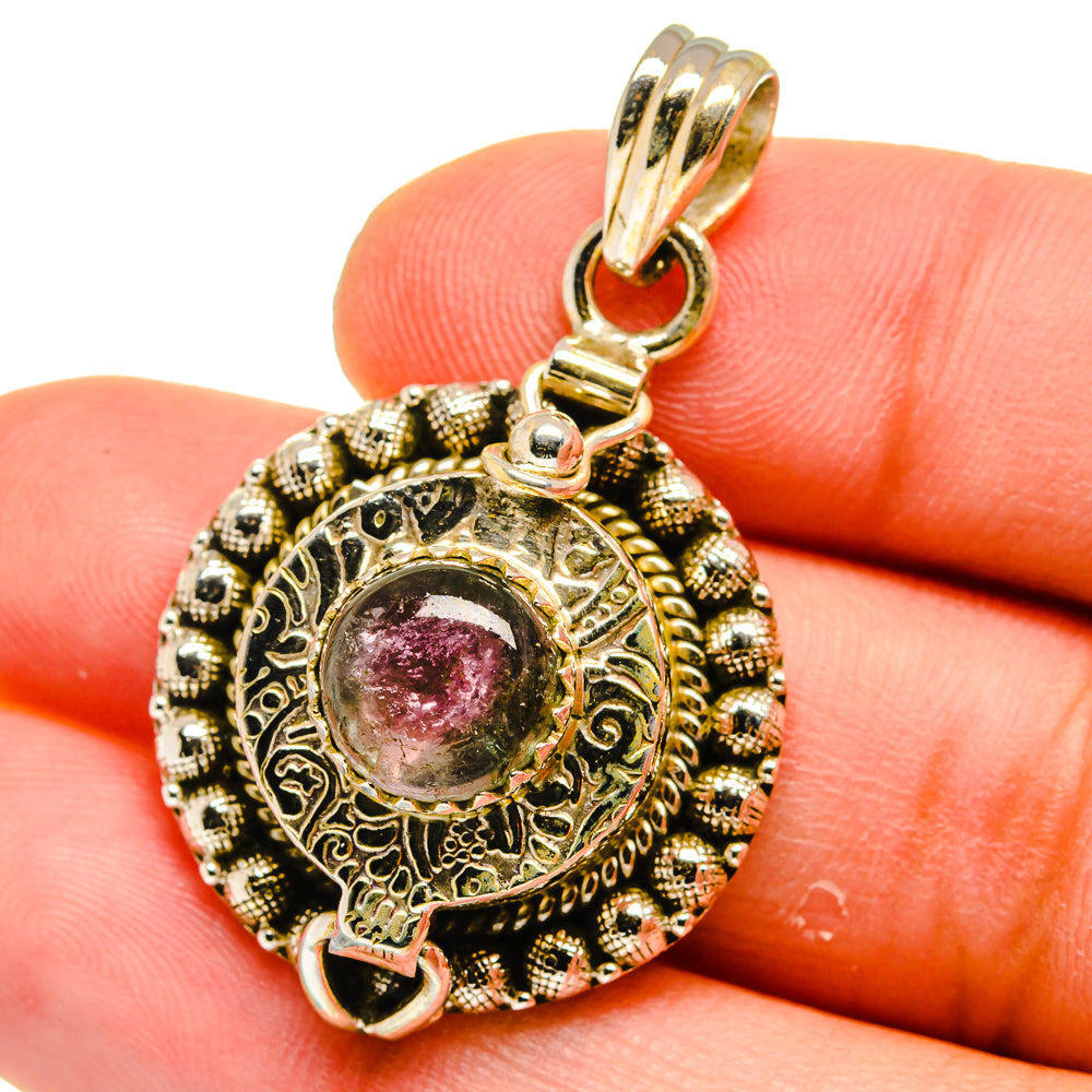 Watermelon Tourmaline Pendants handcrafted by Ana Silver Co - PD15632