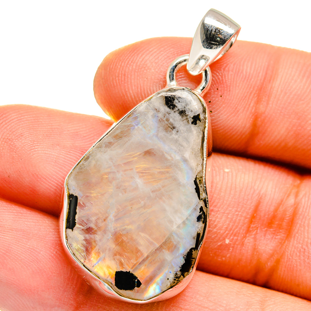 Rainbow Moonstone Pendants handcrafted by Ana Silver Co - PD15645