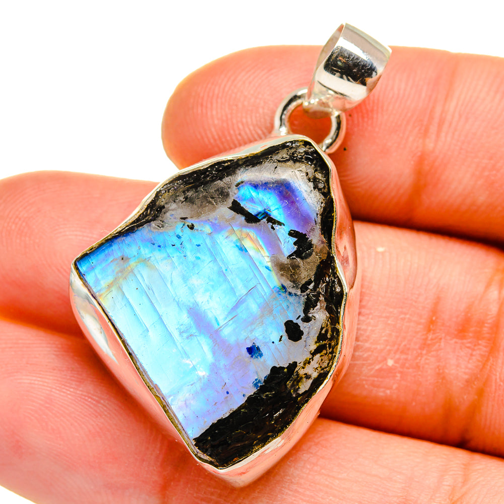 Rainbow Moonstone Pendants handcrafted by Ana Silver Co - PD15647