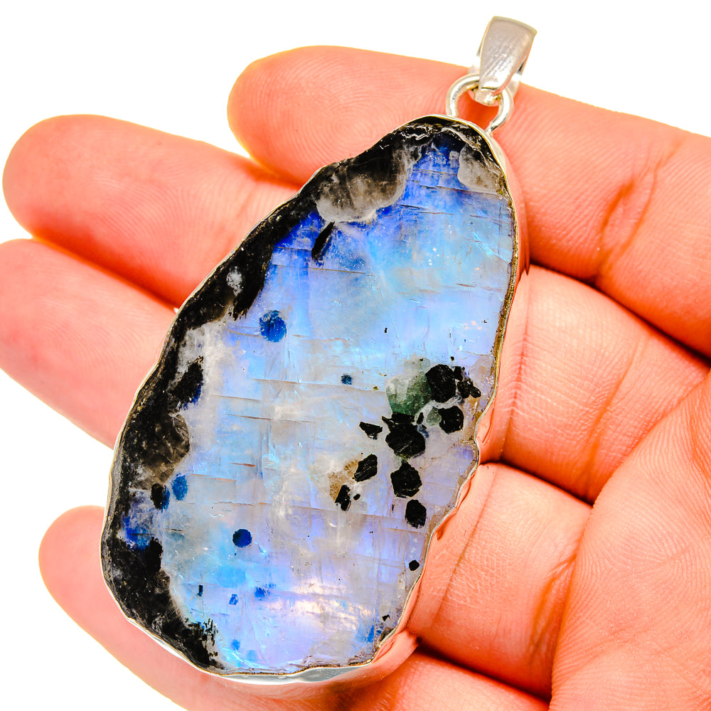 Rainbow Moonstone Pendants handcrafted by Ana Silver Co - PD15655