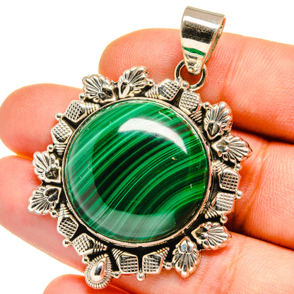 Malachite Pendants handcrafted by Ana Silver Co - PD15679