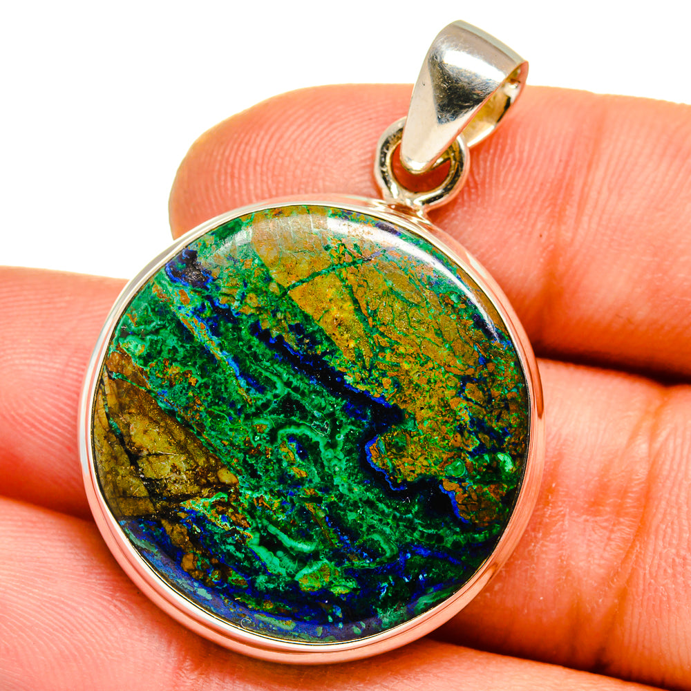 Azurite Malachite Pendants handcrafted by Ana Silver Co - PD15682