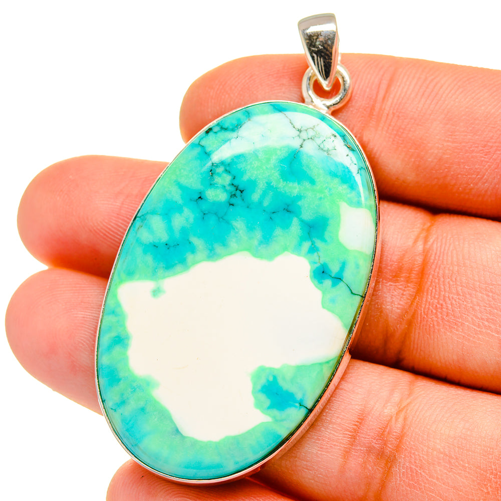 Green Howlite Pendants handcrafted by Ana Silver Co - PD15684