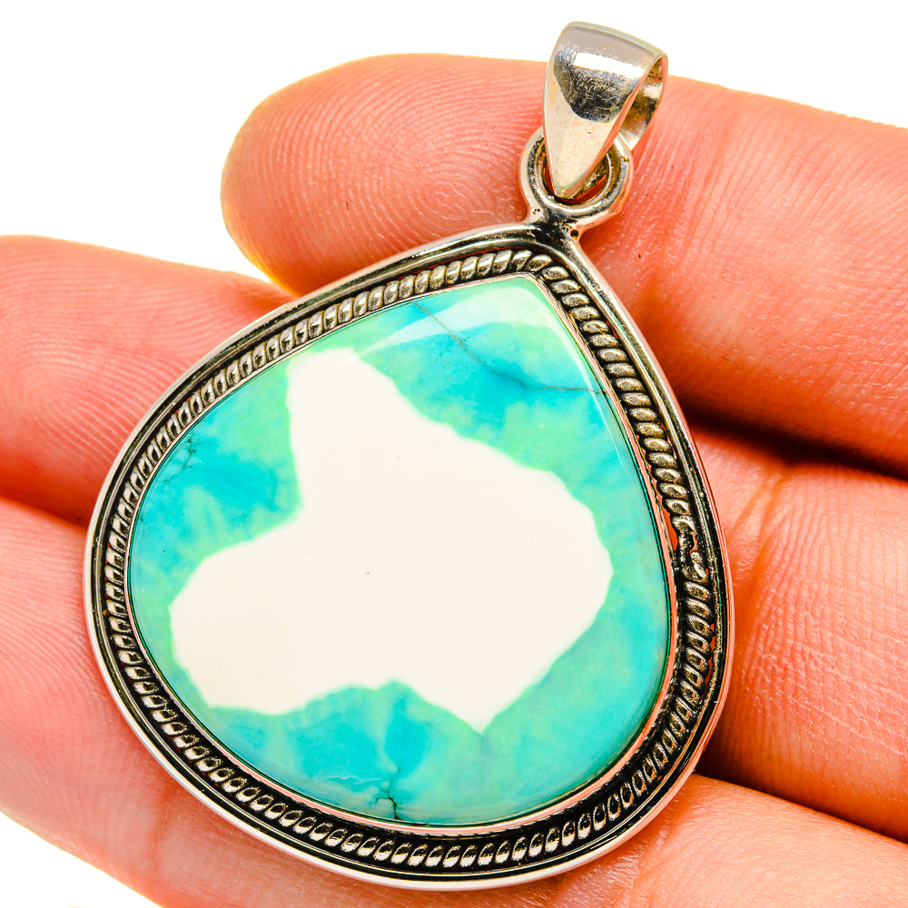 Green Howlite Pendants handcrafted by Ana Silver Co - PD15685