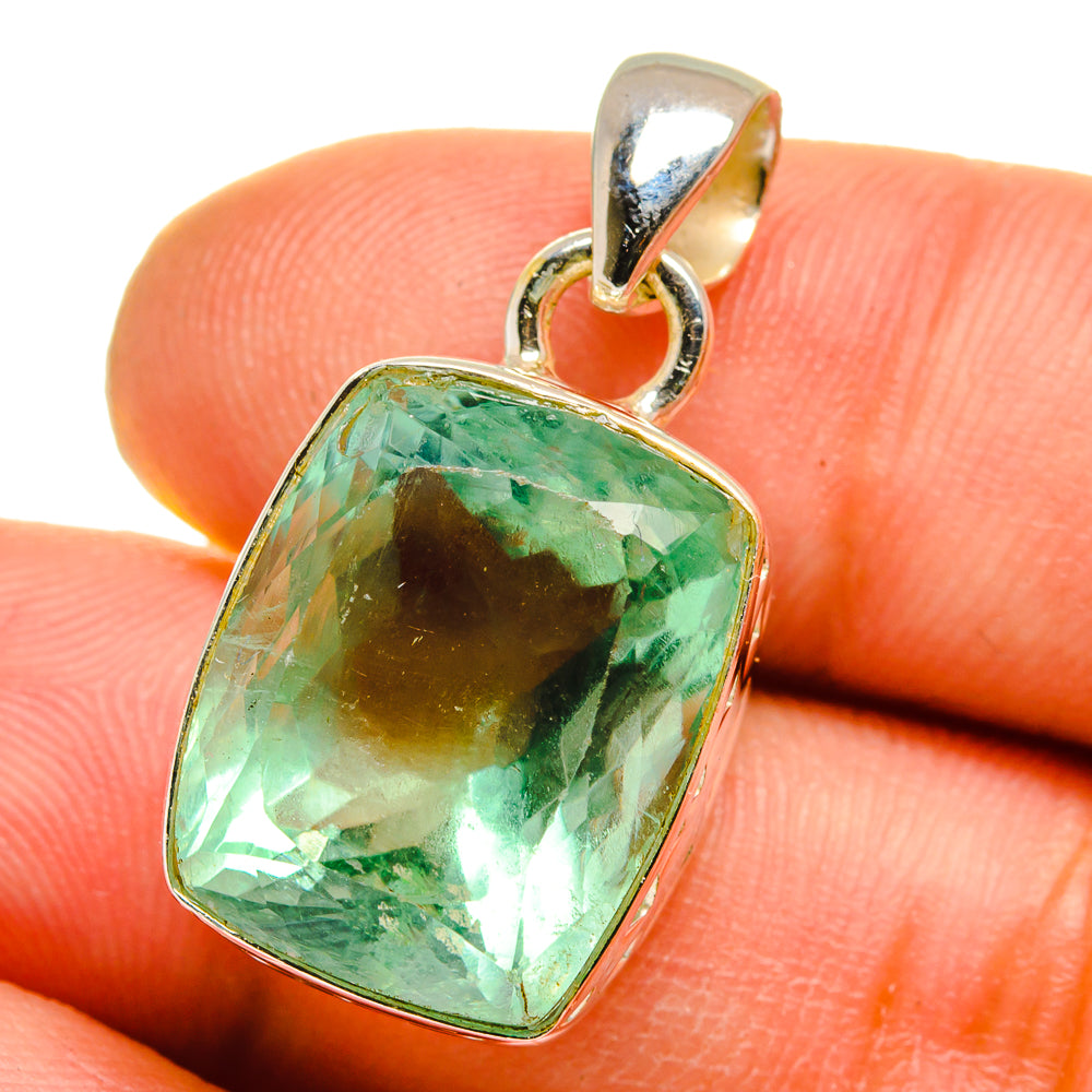 Green Fluorite Pendants handcrafted by Ana Silver Co - PD15689