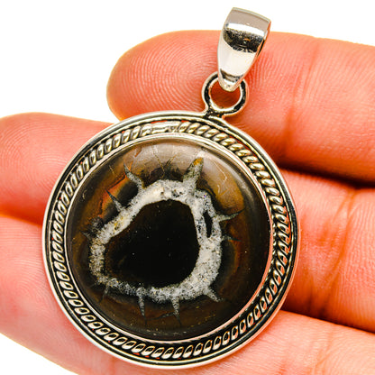 Septarian Geode Pendants handcrafted by Ana Silver Co - PD15694