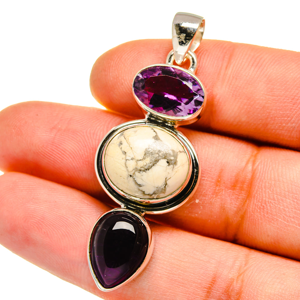 Howlite Pendants handcrafted by Ana Silver Co - PD15704