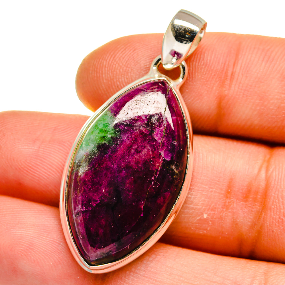 Ruby Zoisite Pendants handcrafted by Ana Silver Co - PD15724