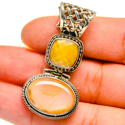 Orange Moonstone Pendants handcrafted by Ana Silver Co - PD15729