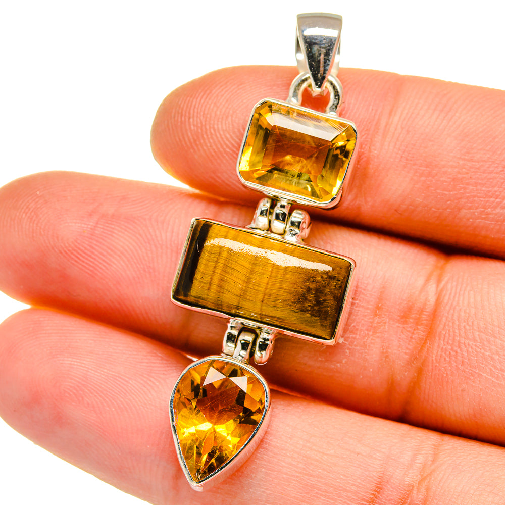 Tiger Eye Pendants handcrafted by Ana Silver Co - PD15735