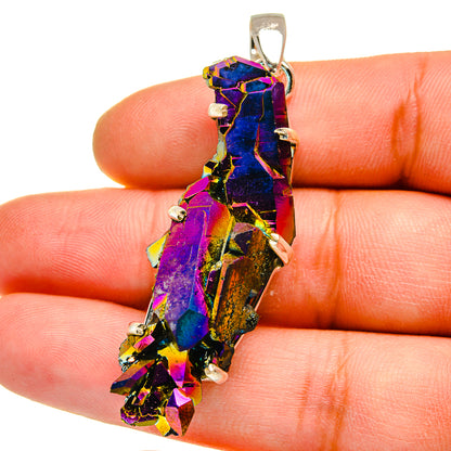 Titanium Sunshine Druzy Pendants handcrafted by Ana Silver Co - PD15739