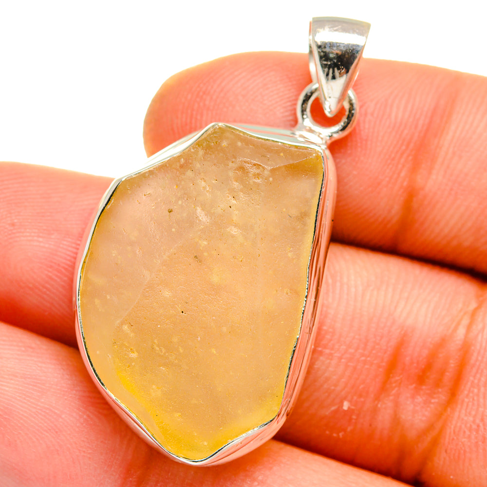 Libyan Desert Glass Pendants handcrafted by Ana Silver Co - PD15744