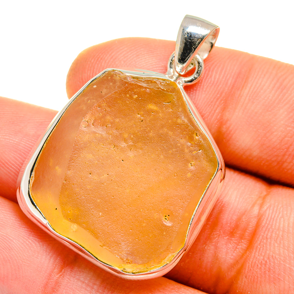 Libyan Desert Glass Pendants handcrafted by Ana Silver Co - PD15745