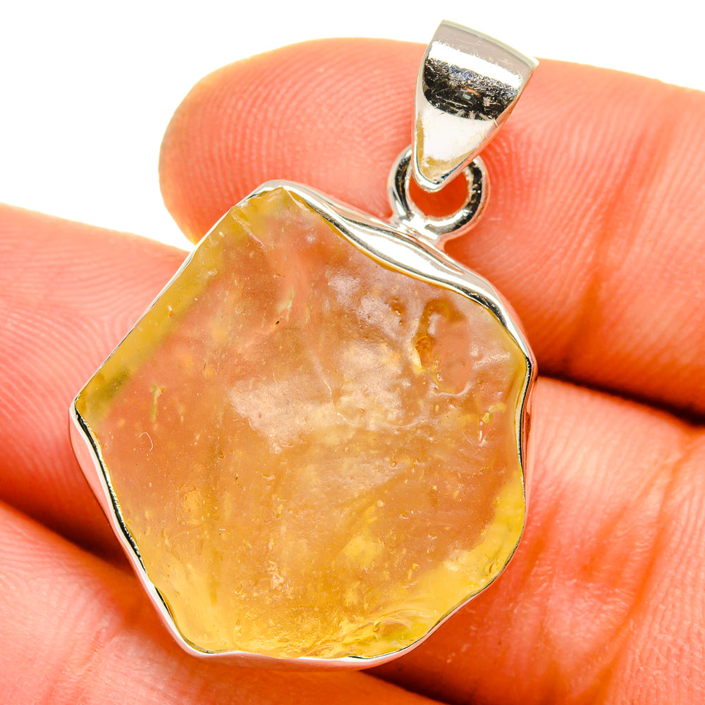 Libyan Desert Glass Pendants handcrafted by Ana Silver Co - PD15750