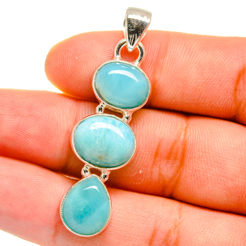 Larimar Pendants handcrafted by Ana Silver Co - PD15754