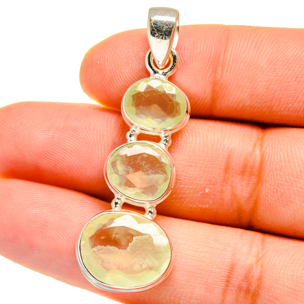 Prehnite Pendants handcrafted by Ana Silver Co - PD15757
