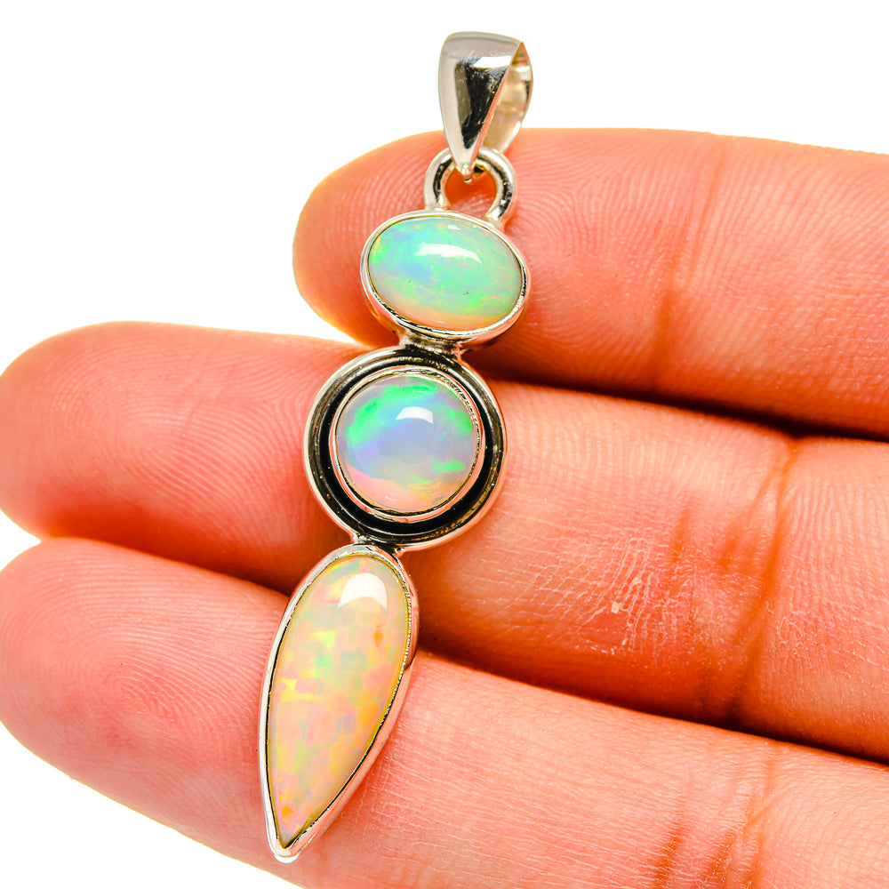 Ethiopian Opal Pendants handcrafted by Ana Silver Co - PD15762