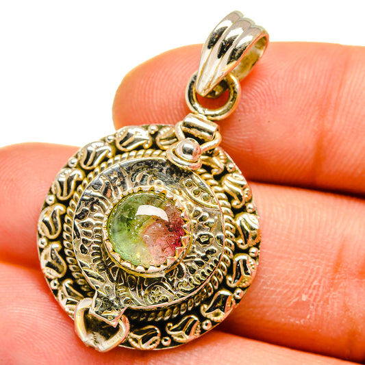 Watermelon Tourmaline Pendants handcrafted by Ana Silver Co - PD15783