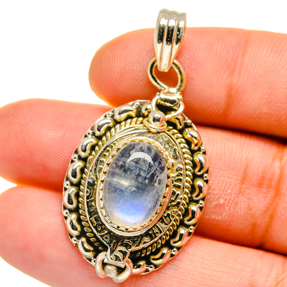 Rainbow Moonstone Pendants handcrafted by Ana Silver Co - PD15784