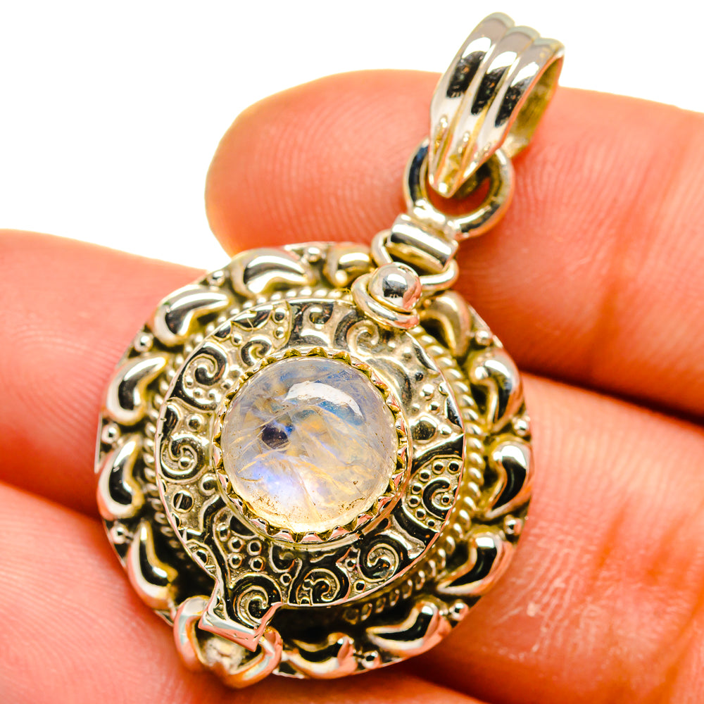 Rainbow Moonstone Pendants handcrafted by Ana Silver Co - PD15787