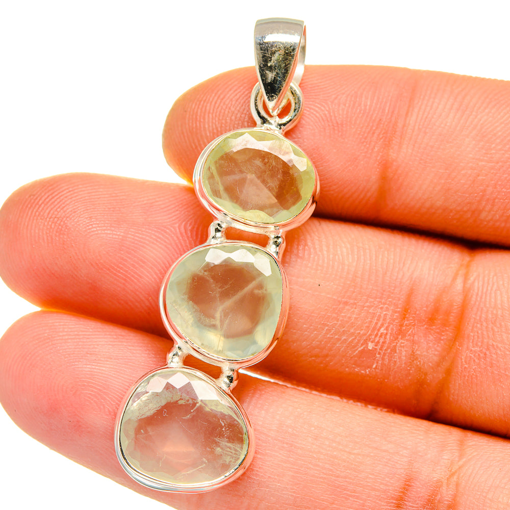 Prehnite Pendants handcrafted by Ana Silver Co - PD15811