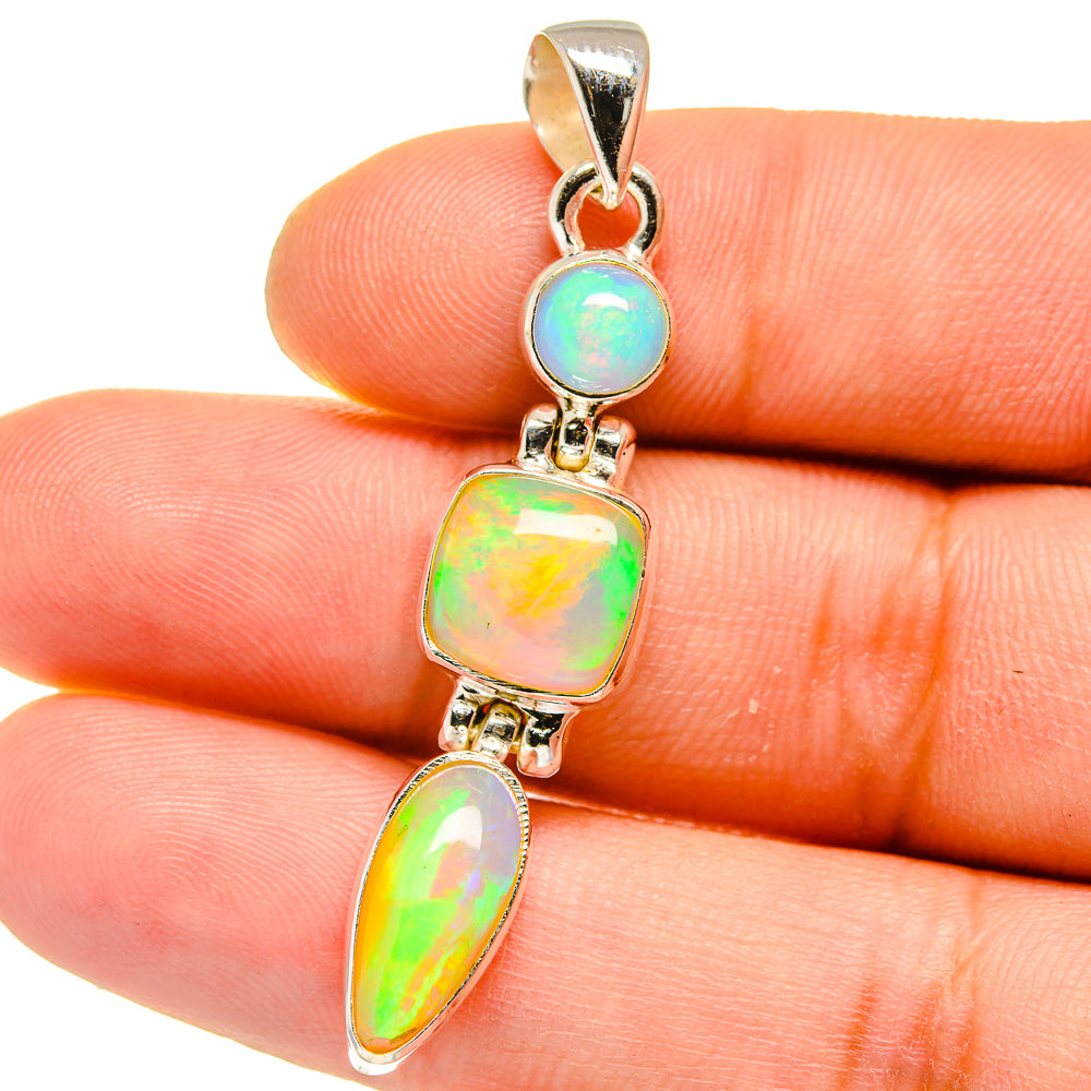 Ethiopian Opal Pendants handcrafted by Ana Silver Co - PD15816