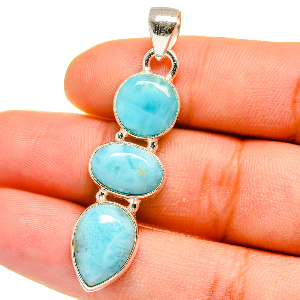 Larimar Pendants handcrafted by Ana Silver Co - PD15819