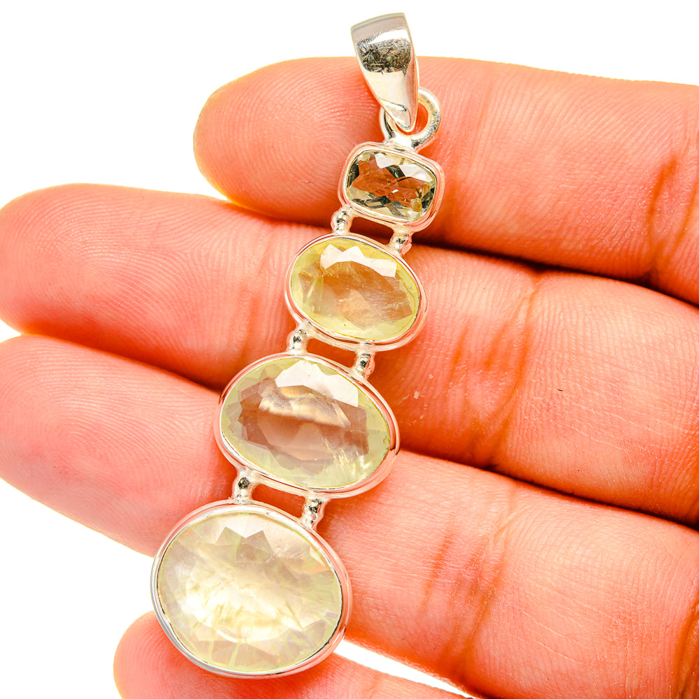 Prehnite Pendants handcrafted by Ana Silver Co - PD15820