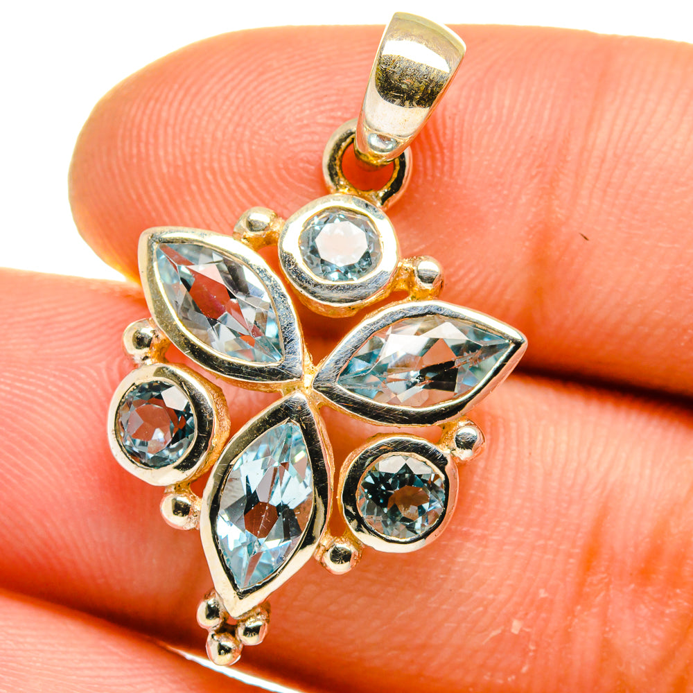 Blue Topaz Pendants handcrafted by Ana Silver Co - PD15840