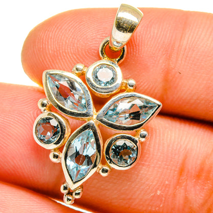 Blue Topaz Pendants handcrafted by Ana Silver Co - PD15840
