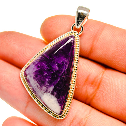Chevron Amethyst Pendants handcrafted by Ana Silver Co - PD15841