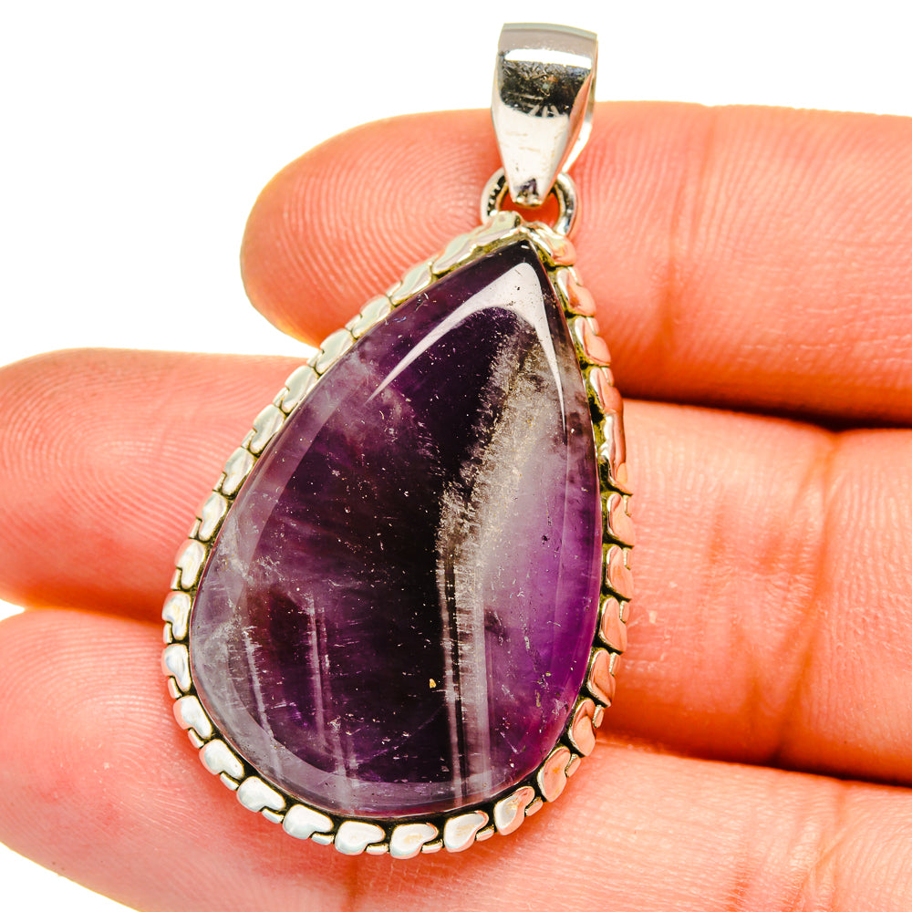 Chevron Amethyst Pendants handcrafted by Ana Silver Co - PD15847